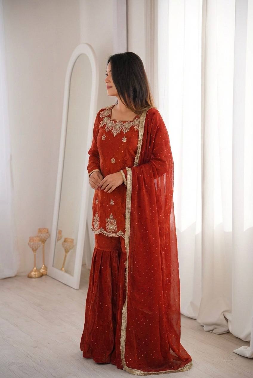 Royal Zarkan Diamond & Sequence Embroidery Festive Collection