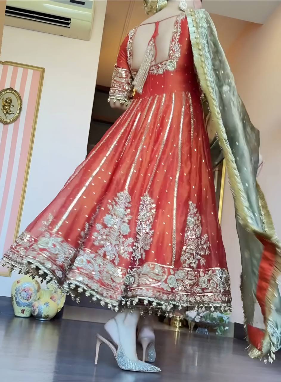 Royal Embroidered Festive Anarkali Lehenga Set with Designer Dupatta