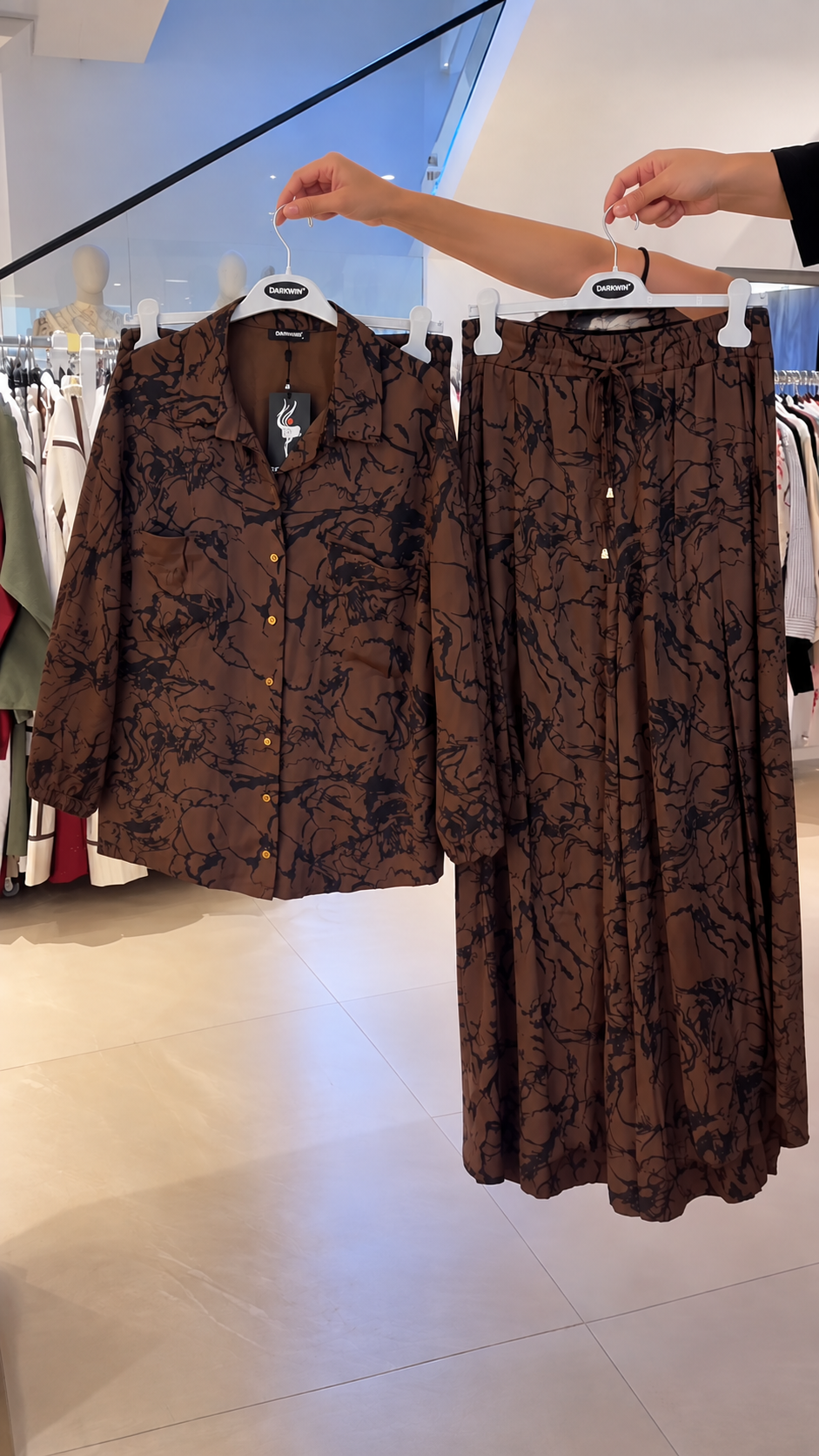 Mocha Noir Printed Co-ord Set