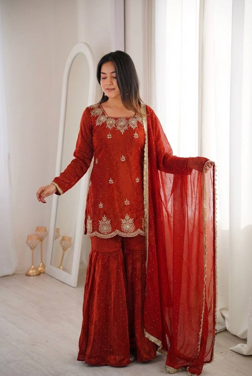 Royal Zarkan Diamond & Sequence Embroidery Festive Collection