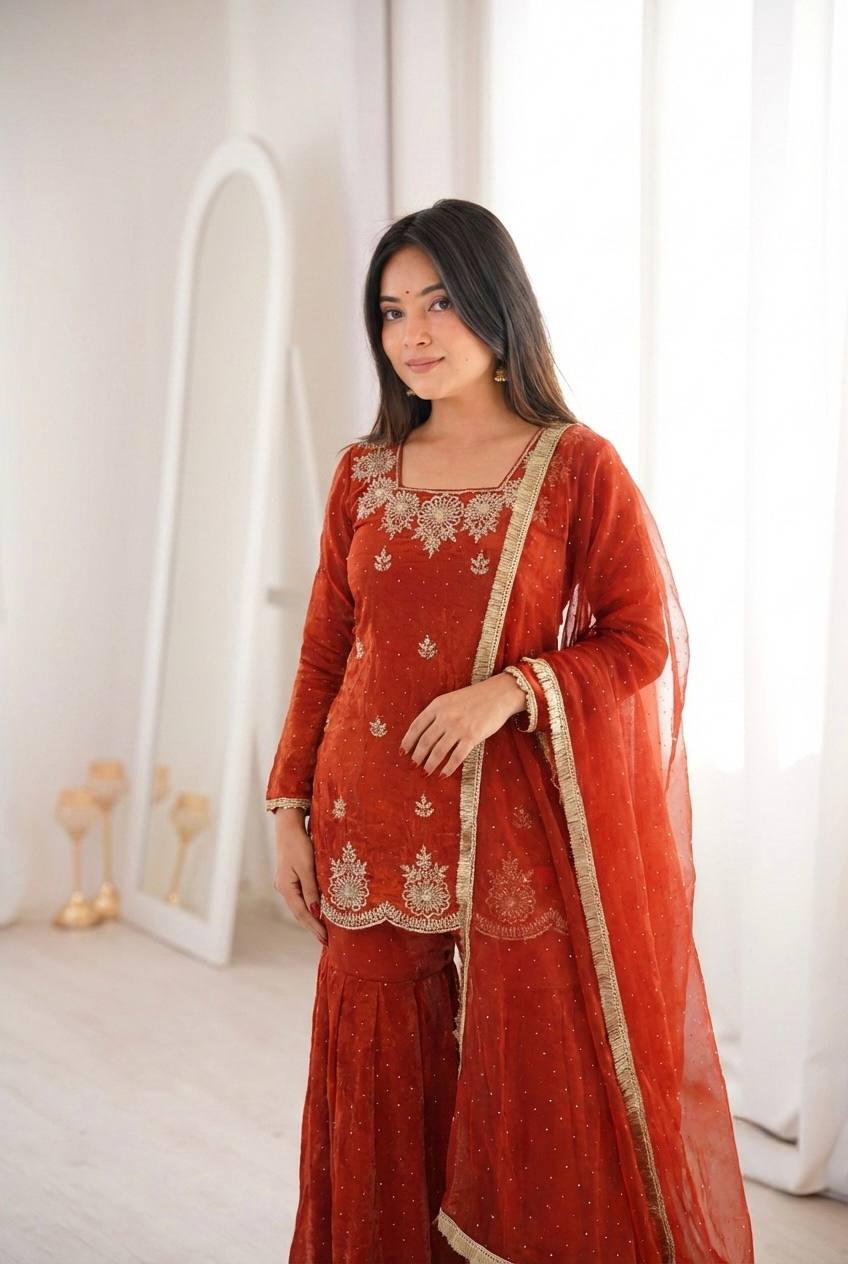 Royal Zarkan Diamond & Sequence Embroidery Festive Collection