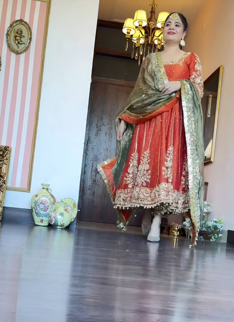 Royal Embroidered Festive Anarkali Lehenga Set with Designer Dupatta