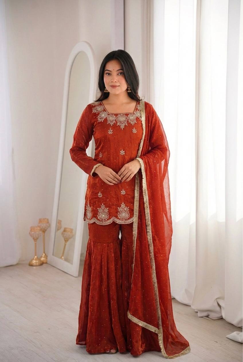 Royal Zarkan Diamond & Sequence Embroidery Festive Collection