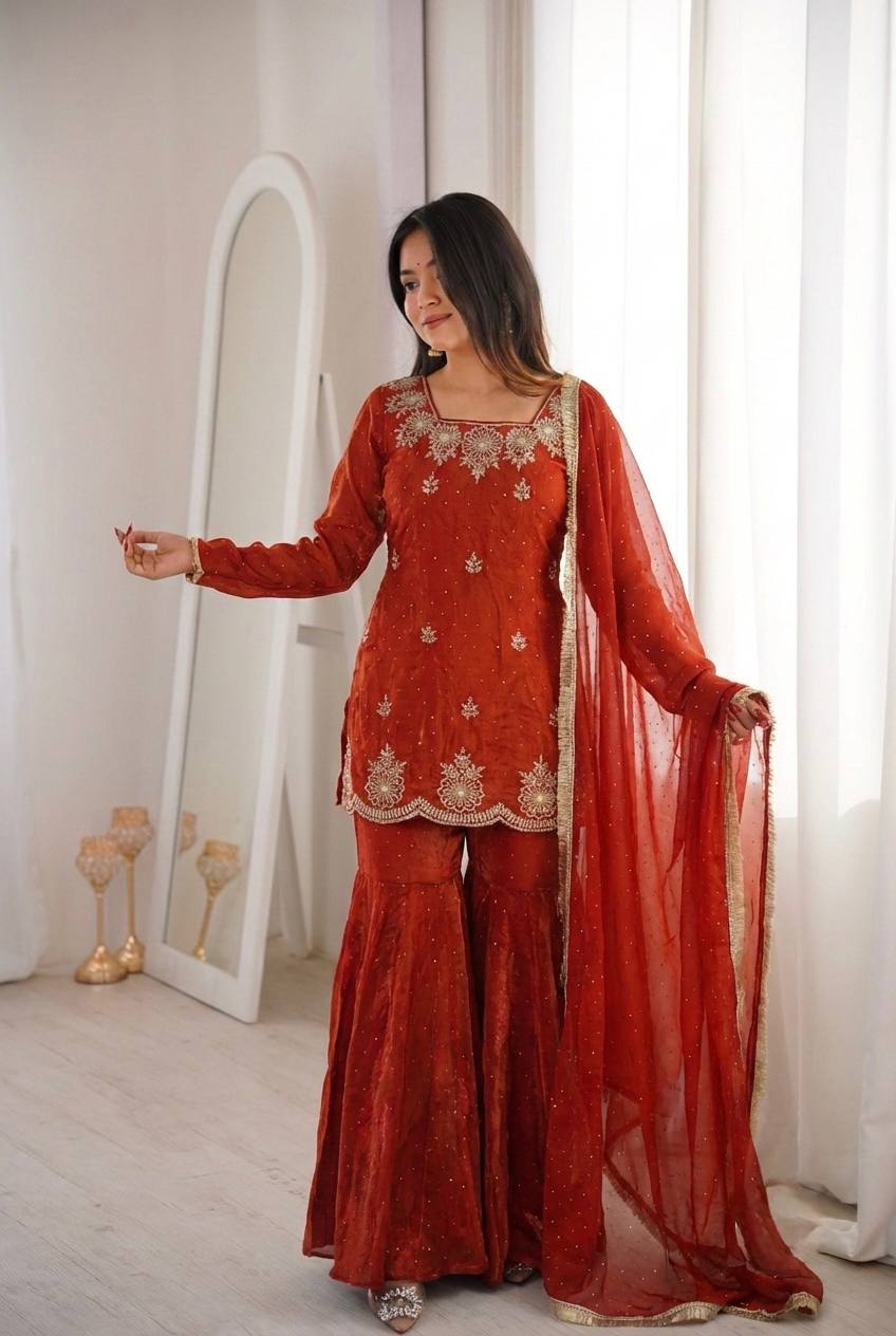 Royal Zarkan Diamond & Sequence Embroidery Festive Collection