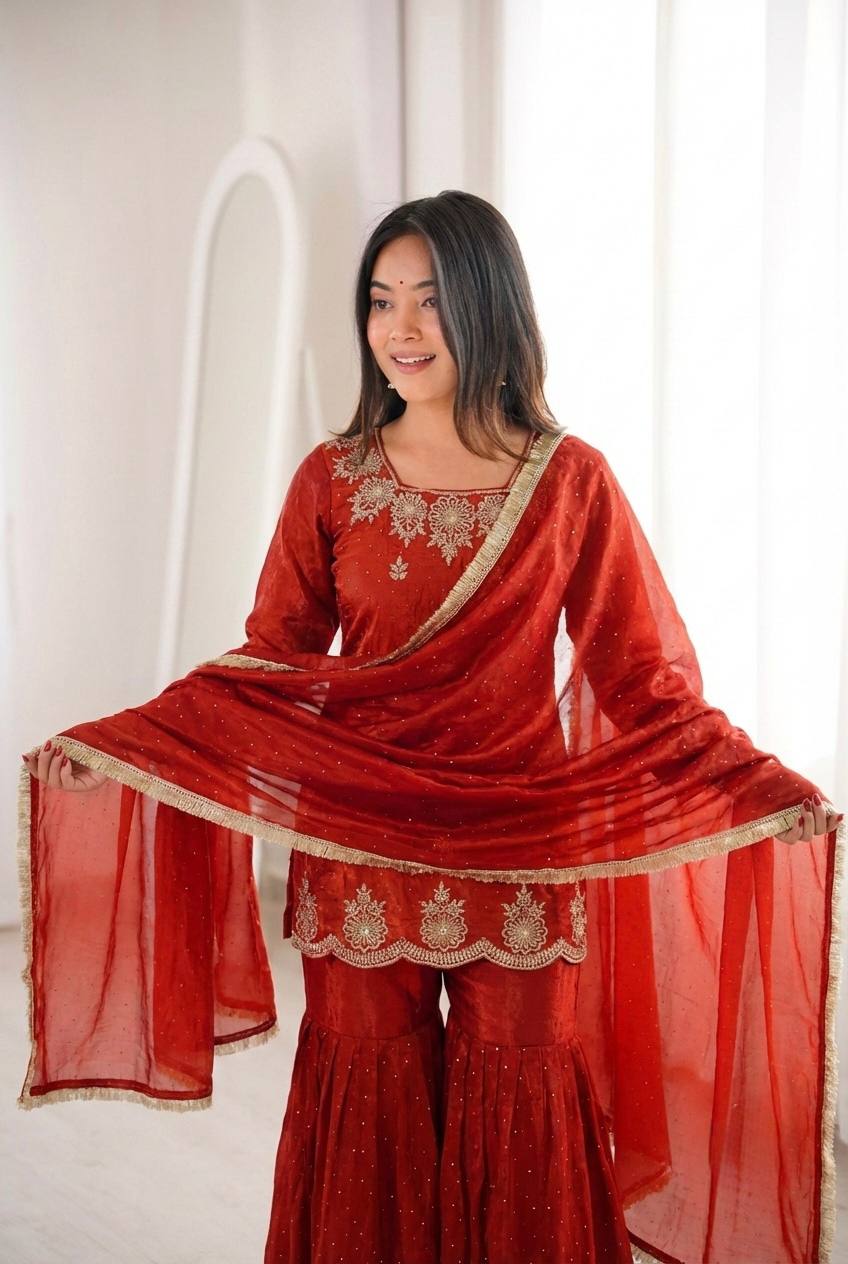 Royal Zarkan Diamond & Sequence Embroidery Festive Collection