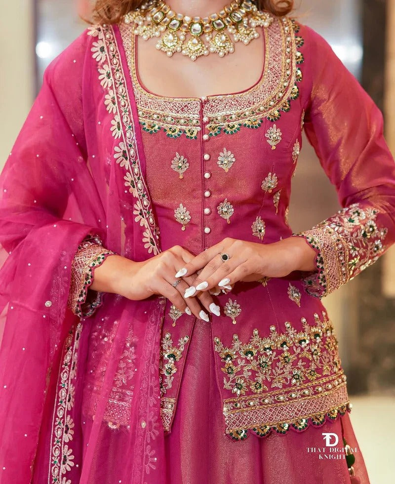 Luxurious New Premium Kurta With Lahenga Set