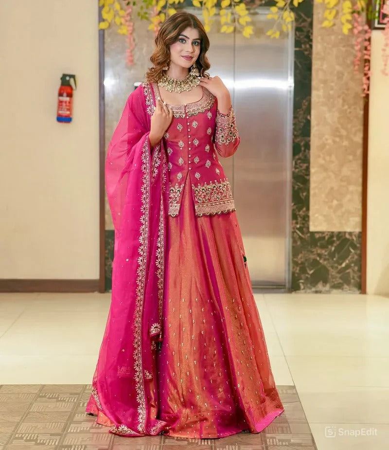 Luxurious New Premium Kurta With Lahenga Set