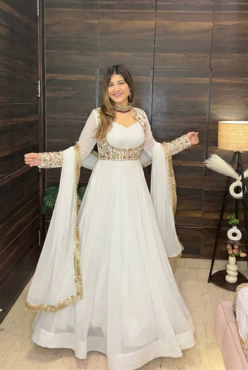 Ethnic Flared Anarkali Suit with Heavy Embroidery