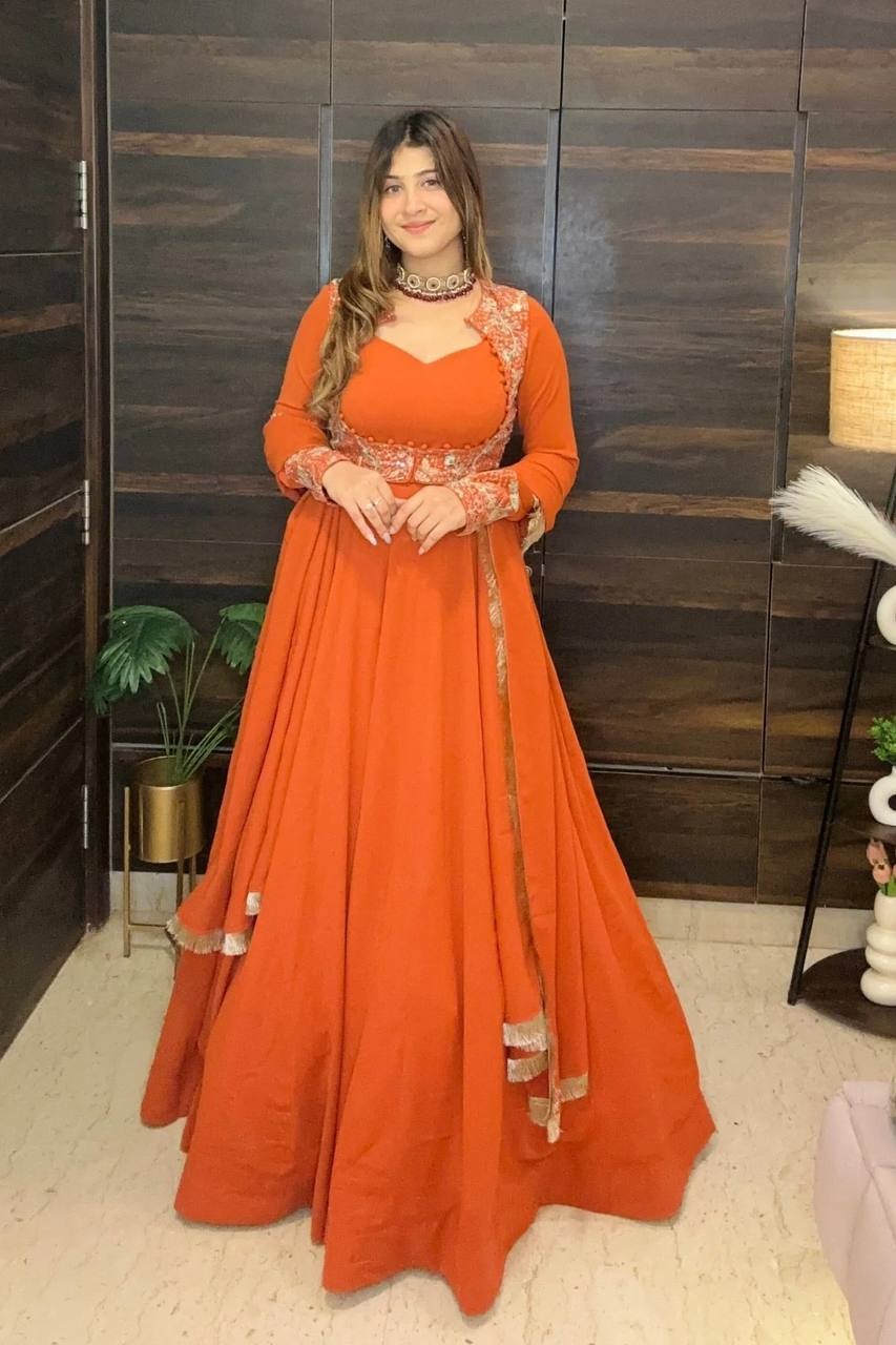 Ethnic Flared Anarkali Suit with Heavy Embroidery