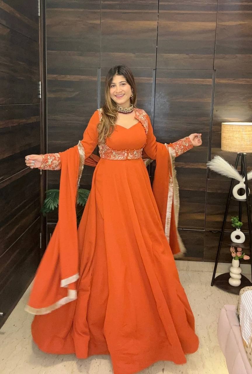 Ethnic Flared Anarkali Suit with Heavy Embroidery