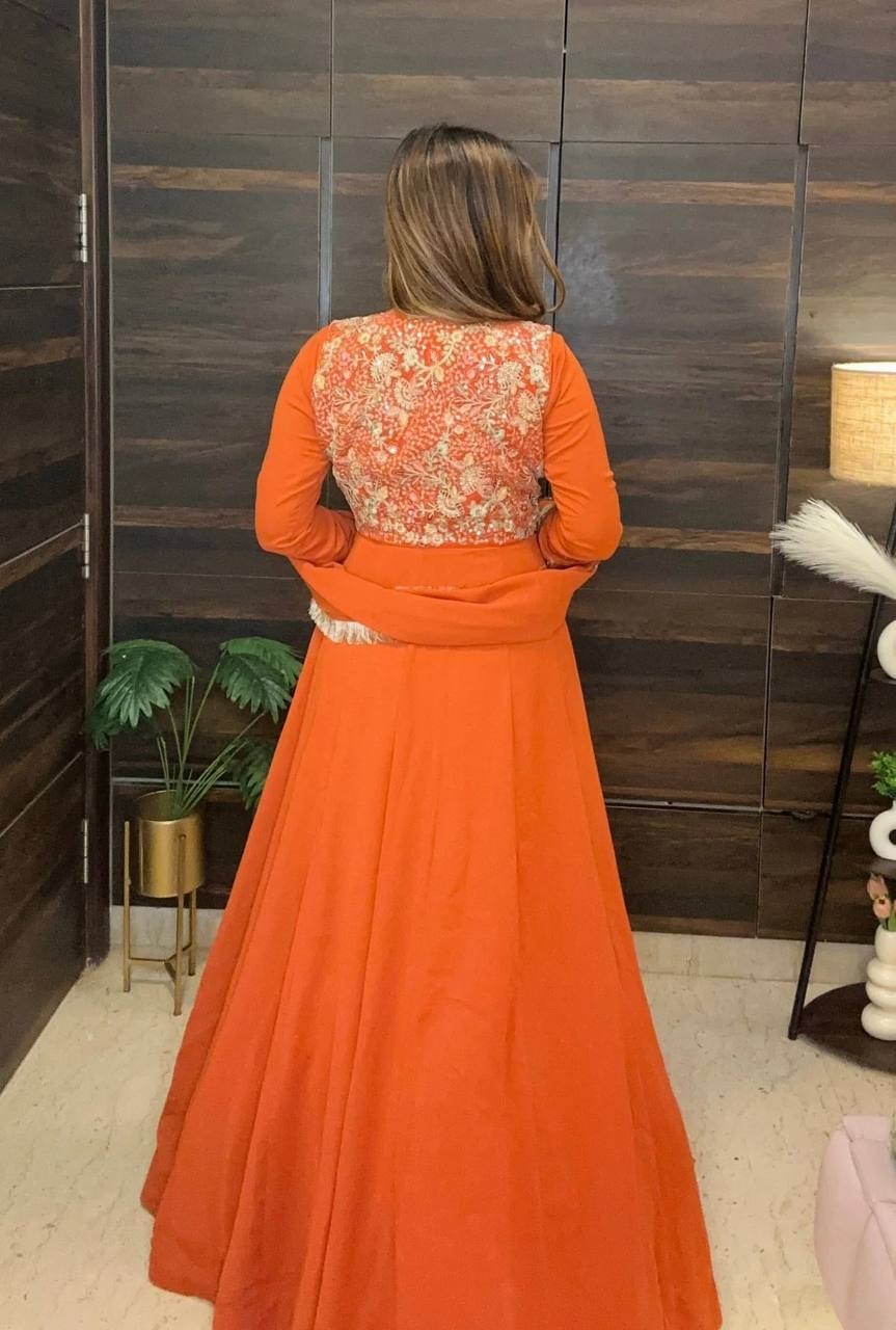 Ethnic Flared Anarkali Suit with Heavy Embroidery