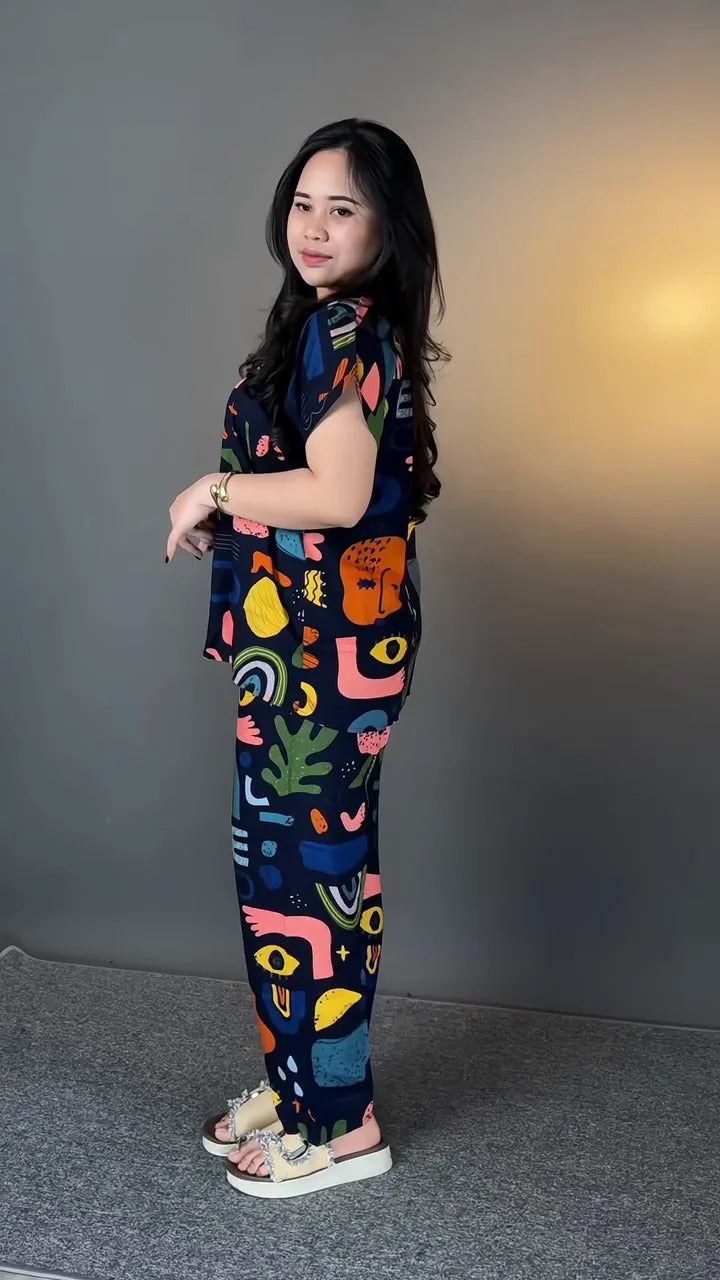 New Designer Lycra Co Ord Set